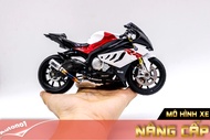 MÔ HÌNH XE BMW S1000RR WHITE BLACK 1:12 AUTONO1 D214