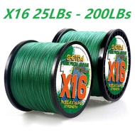 tali pancing benang GHOTDA Anti-bite X16 X12 Multifilament Pe Fishing Line 1000m High Density Super 