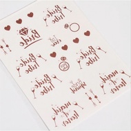 [M'sia Ready Stock] 1pc Bride Tribe Temporary Tattoo Sticker
