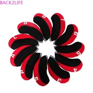 BACK2LIFE Golf Iron Headcover Golf Putter 11Pcs Protector Case Golf Iron Covers Set Golf Putter Acce