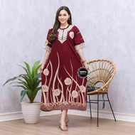 baju Daster renda daster arab bunga merah biru hijau kuning ld 110 daster jumbo busui zipper daster 