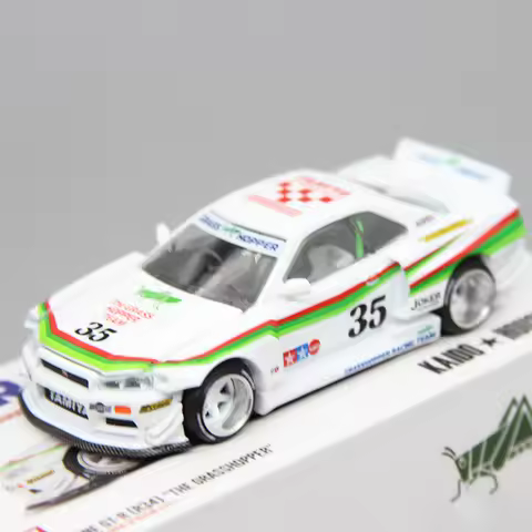 Mini GT 1:64 Sports Car R34 Model Skyline Grasshopper Livery Kaido House 167#