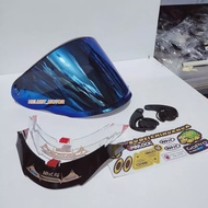 Kaca Flat Visor NHK R6 + Spoiler NHK R6 Kaca Helm NHK R6