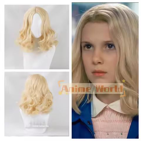 2026 TV 4 Strange Movie Eleven Cosplay Wig 11 Eleven Heat Resistant Synthetic Hair Halloween Party R