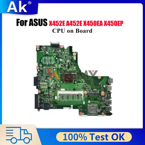 X450EA Laptop Motherboard For ASUS VivoBook X450E X452E X450EA A452E X450EP Notebook Mainboard With 