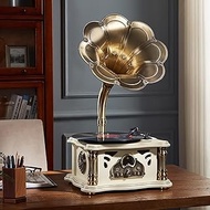 Vintage Record Player, Antique Vinyl Gramophone records, Turntable Radio Bluetooth Phonograph with B