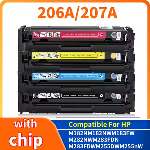 206a 206X 207a W2110A Toner Cartridge Compatible for HP Laserjet Pro M255 M255dw M255nw MFP M282nw M