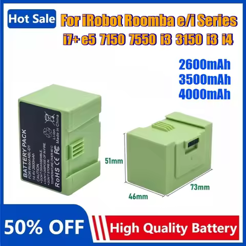 14.4V 3500mAh Replacement Battery for IRobot Roomba E and I Series I7+ E5 7550 7150 I3 3150 I3+ 3550
