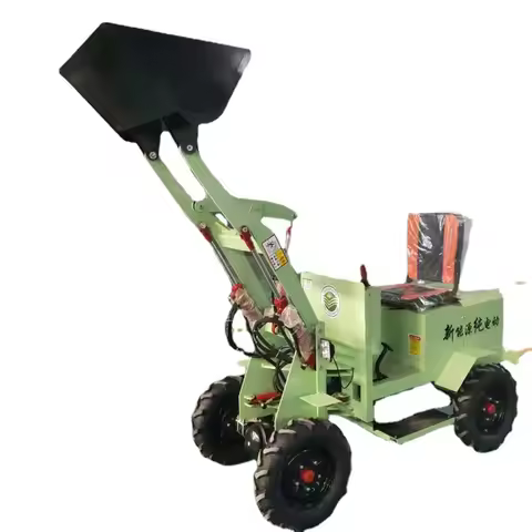 Low Noise Battery Driven Mini Front Loader Compact Wheeled Loader for Greenhouse Farming and Small C
