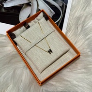 全新 愛馬仕 mini pop H 小H項鍊 黑金