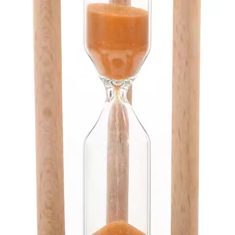 3 Min Wooden Sandglass Hourglass Pink Sand Clock Timer Handmade Ancient Style Decoration for Study C