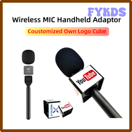 อะแดปเตอร์ที่จับไมโครโฟน FYKDS ไมโครโฟนจับการสัมภาษณ์ไปตัวแปลงไมโครโฟนฟองน้ำสำหรับ Boya/rode/synco/godox/dji ไมโครโฟนไร้สาย DFHDS