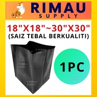 1PC Polybag UV Black Thick Polibag Hitam Tebal Nursery Plant Poly Bag Fertigasi Plastik Semaian Benih (Medium Size) 种植袋