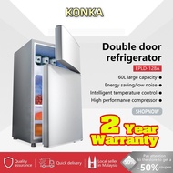 2 door refrigerator  Energy Conservation Mini Mute freezer 80L Home/commercial雙開門冰箱