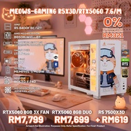 MEOWS-GAMING R5X3D/RTX5060 7.6/M CUSTOM PC GAMING PACKAGE R5 8400F + GPU Option(s)