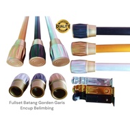 Full Set of Starfruit Striped Curtain Rods, Full Set Curtain Poles, Curtain Rods