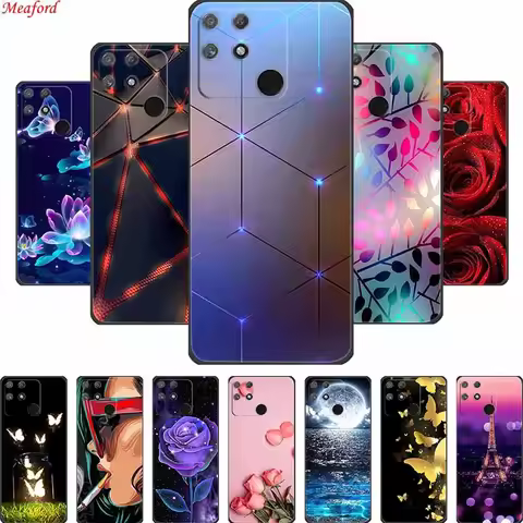 For Redmi 10C Case Redmi10C Black Soft Silicone Phone Case For Xiaomi Redmi 10C Back Cover Case Redm