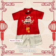 MERAH 2025 Latest Chinese New Year Clothes Set Chinese Cheongsam Pants Bju Set for Boys and Girls Dr