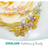 Clearance‼️ Kerongsang Saduran Emas 999 Original ZHULIAN - Ada Kad Guarantee