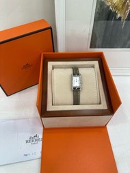 ⌚️Hermes Nantucket Watch for lady, Etoupe leather strap 愛馬仕 女士腕錶 手錶 Nantucket 大象灰錶帶