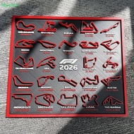 Mypink 2026 Formula 1 Calendar F1 With Stand Racing Desk Calendar Ornament Home Office Desktop Decor