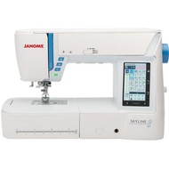 Skyline S7, Janome Multi Purpose Computerised Sewing Machine - User Friendly, Large Throat Space, Well Lit LED Lightings (Total 5 Years Warranty)