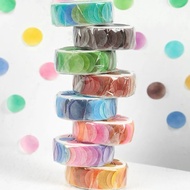 Yoofun 100 Pcs/Roll Candy Colors Dots Washi Tape Adhesive