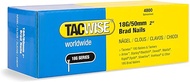 TACWISE 1715 Type 18G / 50 mm Galvanised Brad Nails, Silver, 4000 Pack