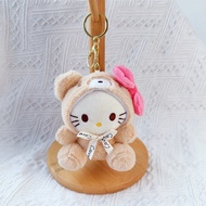 Gantungan Kunci Boneka Sanrio Lembut Bulu Plush Doll Keychain Hellokitty Cinnamoroll