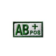 1Pcs Embroidery Patches Blood Type Positive Negative Tactics Badge for Backpack Hook & Loop Army Acc