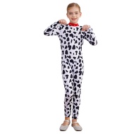 Yeahdor Kids Unisex Dalmatian Costume Bodysuit Long Sleeve 3D Tail Puppy Jumpsuit Cute Animal Costum