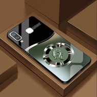 Ốp Lưng cho SAMSUNG GALAXY A8 STAR Mặt kính cường lực cao cấp Họa tiết RỒNG VÀNG