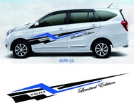 Stiker Mobil Calya Cutting Variasi Aksesoris Keren Body Samping Sigra Minimalis Terbaru