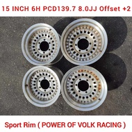 RAYS ENGINEERING ( POWER OF VOLK RACING ) Sport Rim 15 Inch 6H PCD139.7 8.0JJ Offset +2