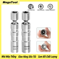 Car Spark Plug Opener 14/16mm - 12 3/8 Angles", Durable Carbon Steel Material