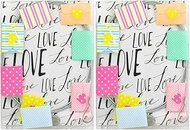 Kraftheld Set of 2 Photo Ropes 150 cm with 2 x 8 Decorative Magnets Love Letters Colourful Letter Ma