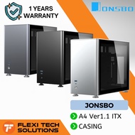 Flexi Tech JONSBO A4 VER1.1 ITX - Black / Silver / Gray PC Casing Desktop Casing