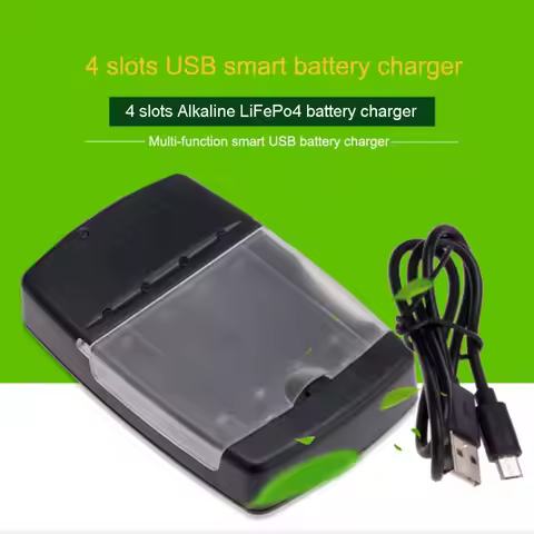 Indicator Intelligent Battery Charger 4 Slots Fast Charging Dock Adapter For Rechargeable Battery AA