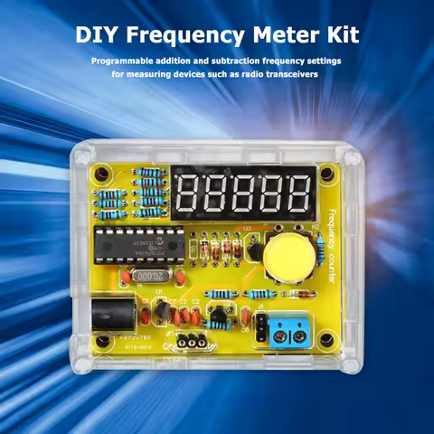 5 Digits Display Digital Frequency Counter Module 1Hz-50MHz Crystal Oscillator Frequency Counter Tes