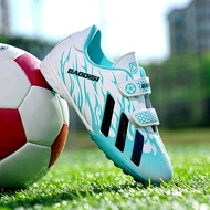 HKDQ Fashion Orange Football Shoes For Children Youth Football Cleats Lightweight Non Slip TF/FG Soc