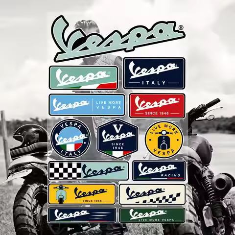 V-eS-P-a Aesthetic Graffiti Waterproof PVC Stickers for Car Motorcycle Skateboard Helmet Notebook