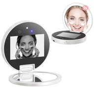 UV Camera for Sunscreen Test UV Mirror Sunscreen Camera, 3.8 Inch Rechargeable 2X Magnifying Vanity 