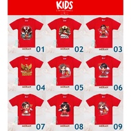 KEMEJA KATUN MERAH Children's clothing screen printing August 17th Indonesian Independence Day unise