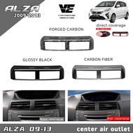 Vemart Perodua alza old 2011-2016 carbon fiber center air outlet frame cover garnish accessories