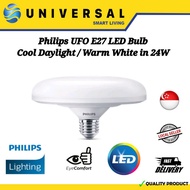 [SG SHOP SELLER] Philips UFO E27 LED Bulb 6500K Cool Daylight 3000K Warm White in 24W