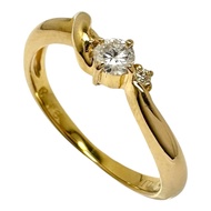 VANDOME diamond ring (size 7.5), total 0.11ct, K18 gold, 2.0g, women's. [Pre-owned]