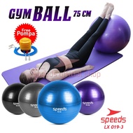 Speeds Gym Ball fitness 75cm/Gym Ball/yoga Ball Sports Equipment (Pump Bonus) Gymball 019-3