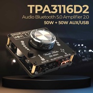 Wuzhi Audio Bluetooth 5.0 Amplifier Channel 2.0 2x50W TPA3116D2 - ZK-502H (ORIGINAL)
