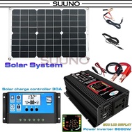 6000W Solar Inverter System 12VTO220V 3IN1 SET+18W solar panel+30A controller Solar Inverter System