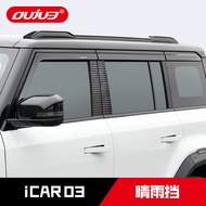 Suitable for 24 Chery iCAR 03 Rain Baffle iCAR 03T Window Rain Brow Rain Baffle Modification Accesso